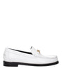 Versace White Leather Slip-On Loafers
