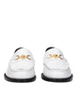 Versace White Leather Slip-On Loafers