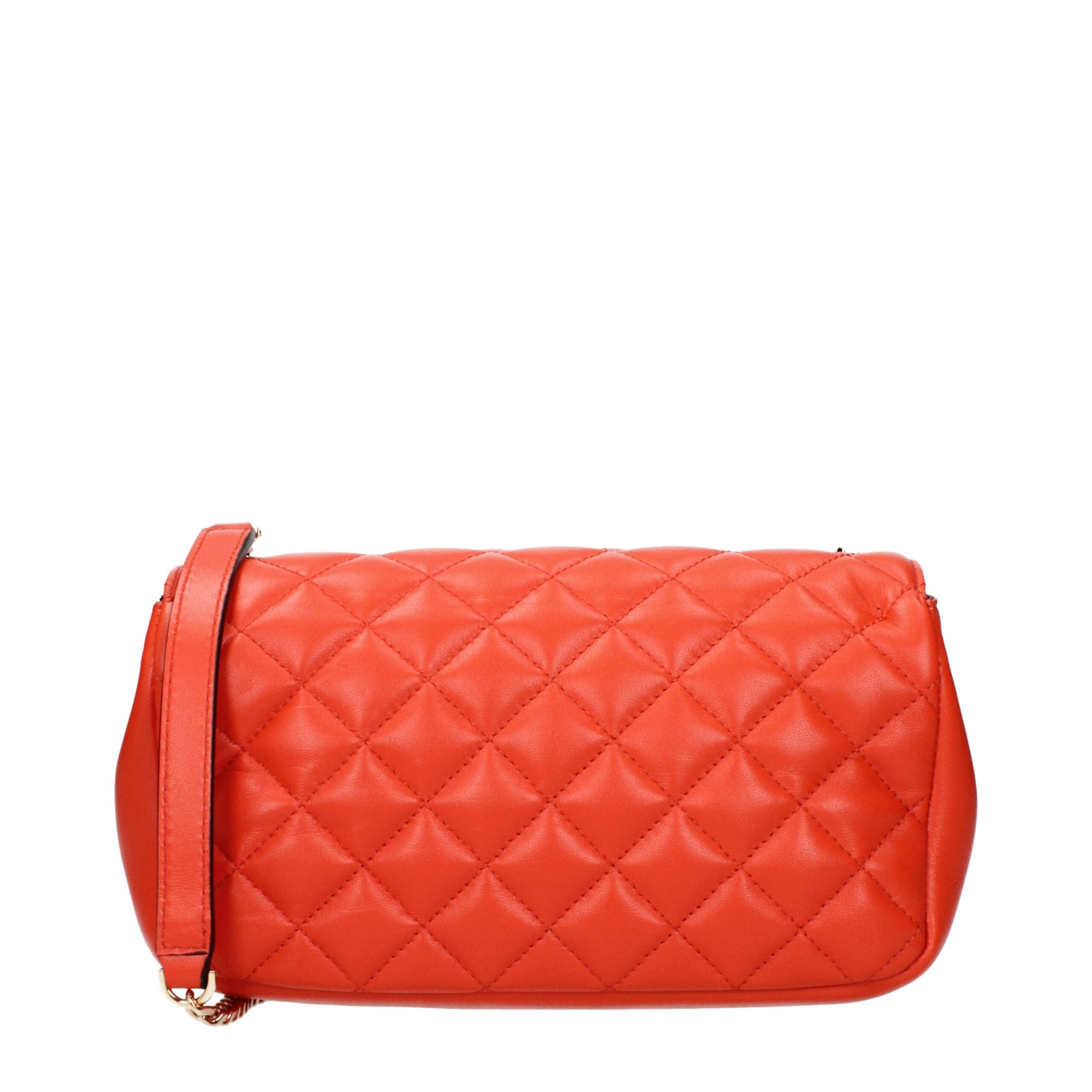 Sacs à bandoulière en cuir orange Versace