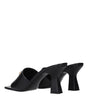 Sandales à talons aiguilles en cuir noir Versace