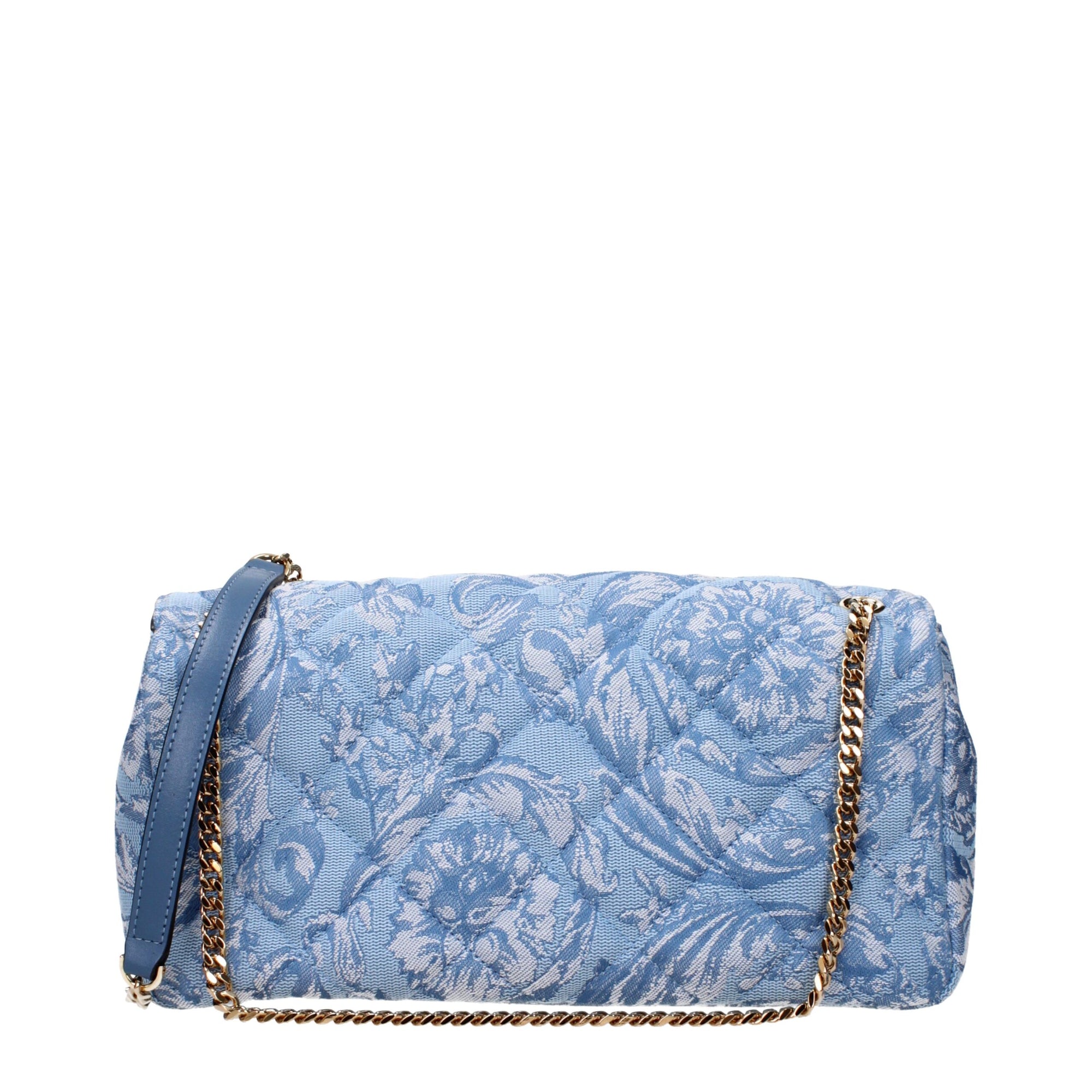 Sacs à bandoulière en tissu bleu clair Versace
