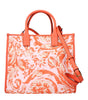 Versace Orange Fabric Handbags