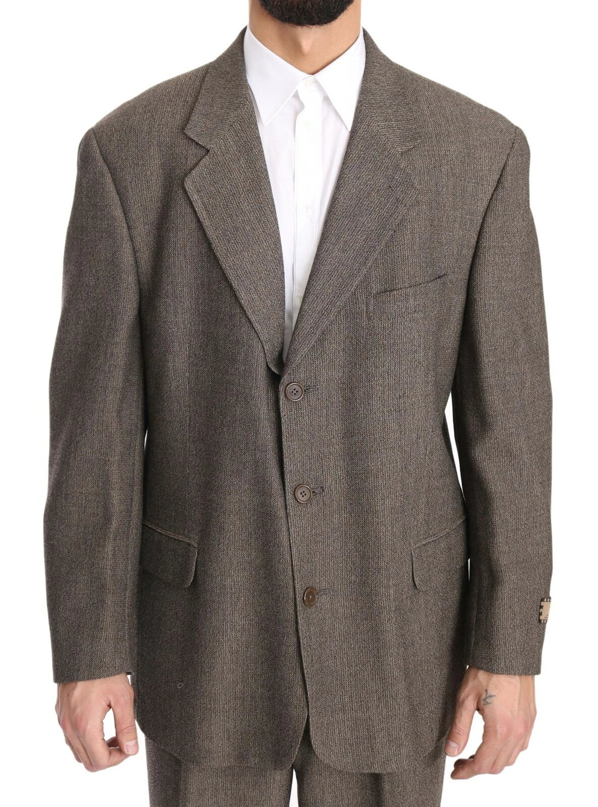 Dolce &amp; Gabbana Brown Single Breasted Wool Suit