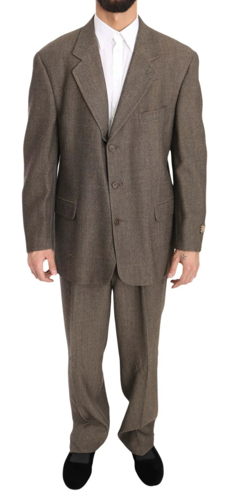 Dolce &amp; Gabbana Brown Single Breasted Wool Suit