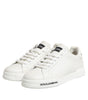 Dolce & Gabbana White Portofino Logo Low Top Sneakers Shoes