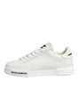 Dolce & Gabbana White Portofino Logo Low Top Sneakers Shoes