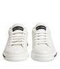 Dolce & Gabbana White Portofino Logo Low Top Sneakers Shoes