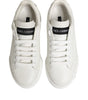 Dolce & Gabbana White Portofino Logo Low Top Sneakers Shoes