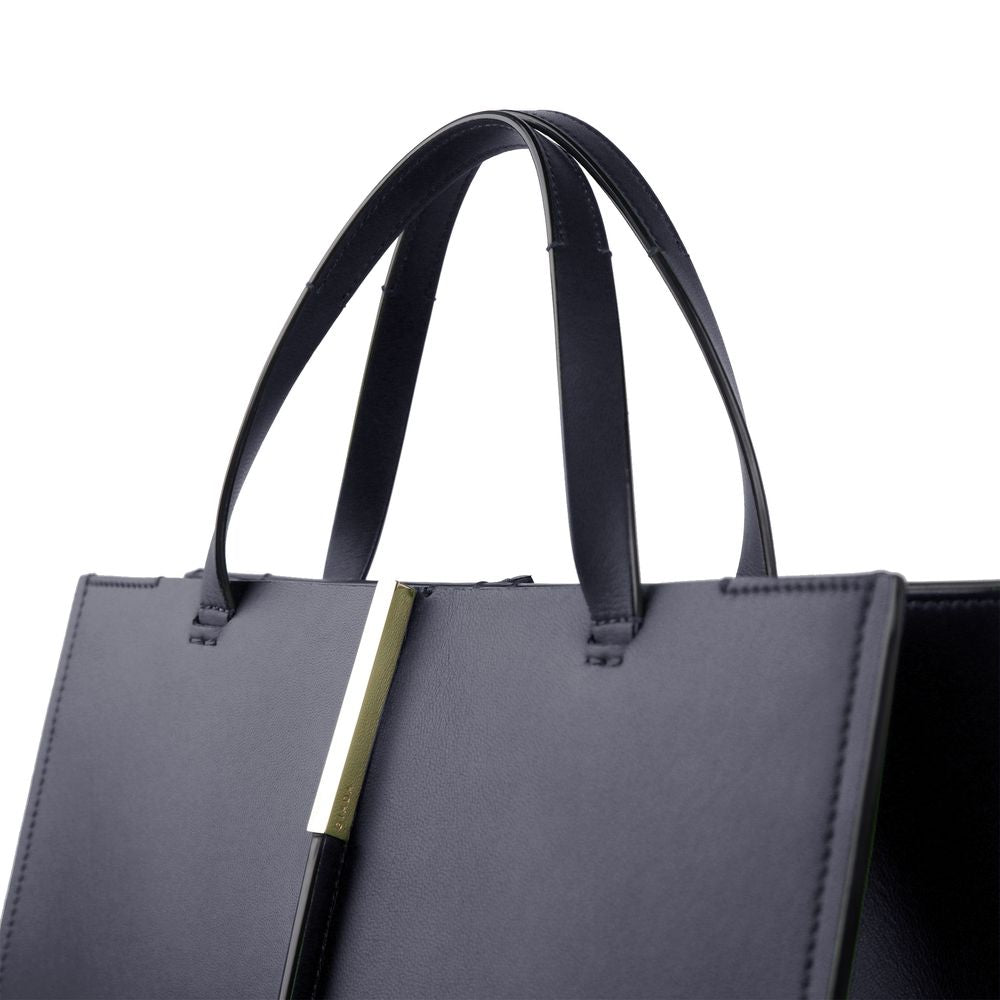 Sac à main en cuir bleu Giada