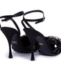 Dolce & Gabbana Black Goatskin Sandal