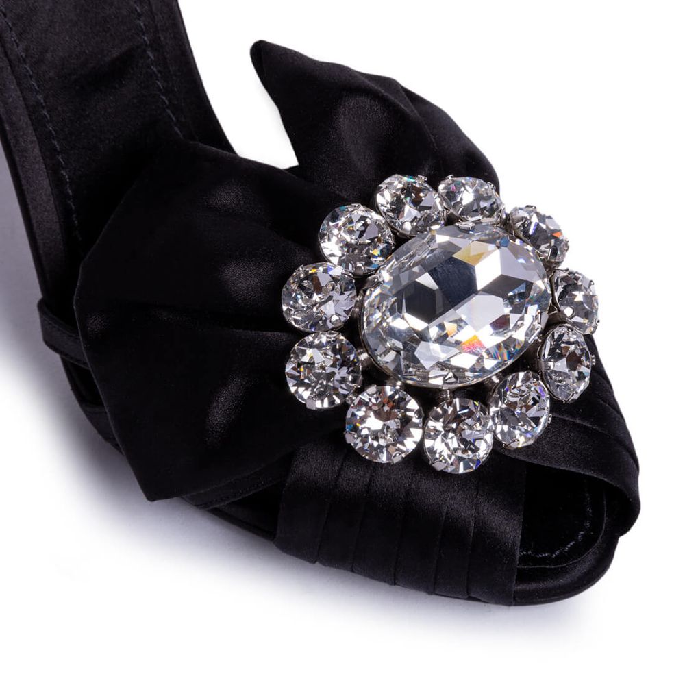 Dolce & Gabbana Black Goatskin Sandal