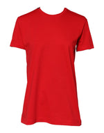 T-shirt ras du cou à manches courtes en coton rouge Dolce &amp; Gabbana