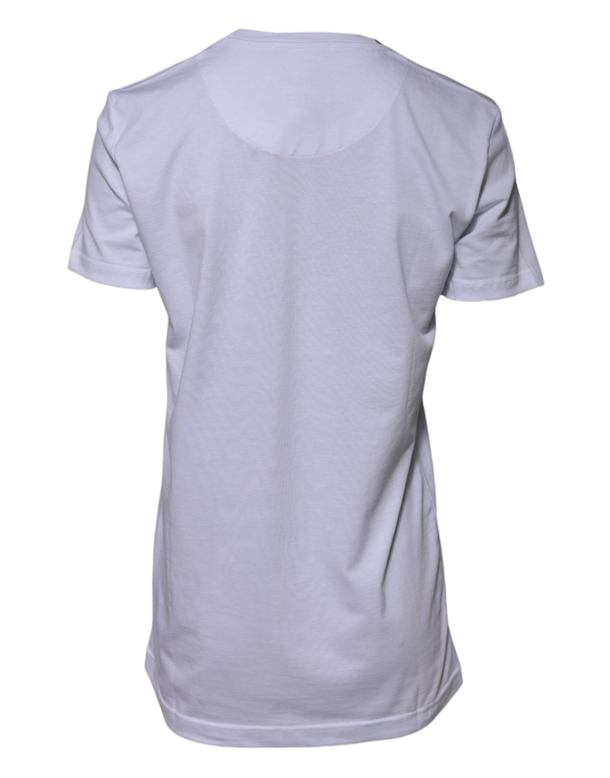 Dolce & Gabbana White Cotton Goodluck 2023 Crew Neck T-shirt