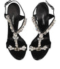 Dolce & Gabbana Black Keira Crystals Heels Sandals Shoes