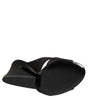 Dolce & Gabbana Black Logo KEIRA Satin Slides Sandals Shoes
