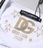 Dolce & Gabbana White Cotton Goodluck 2022 Crew Neck T-shirt