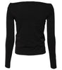 Dolce &amp; Gabbana Black Wool Shrug Crew Neck Pullover Sweater