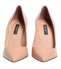 Dolce & Gabbana Beige Patent Leather Stiletto Heel Pump  Shoes