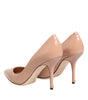 Dolce & Gabbana Beige Patent Leather Stiletto Heel Pump  Shoes