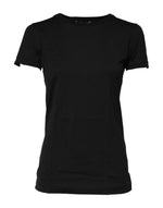 Dolce & Gabbana Black Short Sleeves Crew Neck Top T-shirt