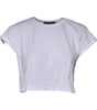 T-shirt court à col rond en coton blanc Dolce &amp; Gabbana