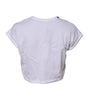T-shirt court à col rond en coton blanc Dolce &amp; Gabbana