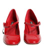 Sandales à talons Dolce &amp; Gabbana en cuir rouge avec logo DG