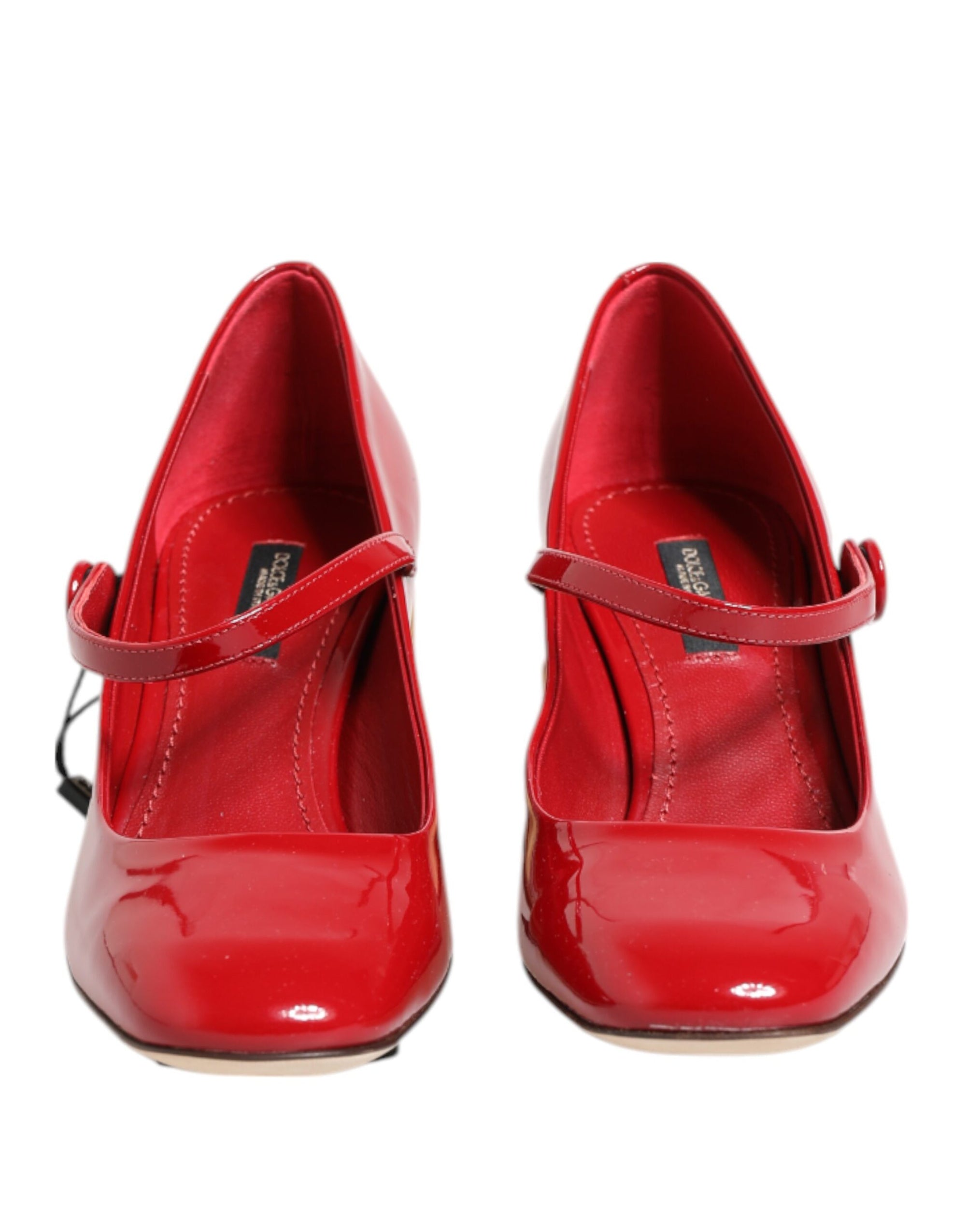 Sandales à talons Dolce &amp; Gabbana en cuir rouge avec logo DG