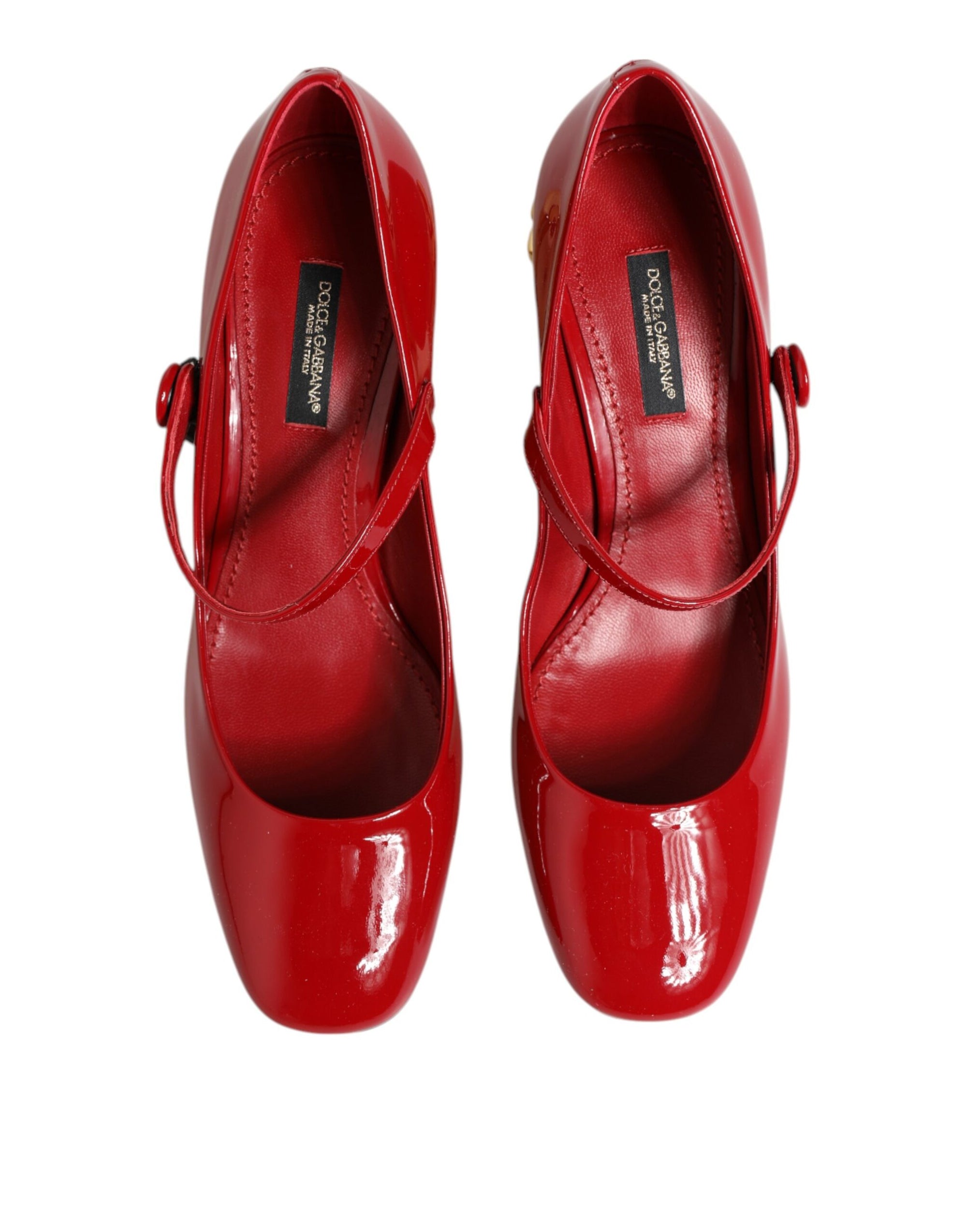 Sandales à talons Dolce &amp; Gabbana en cuir rouge avec logo DG