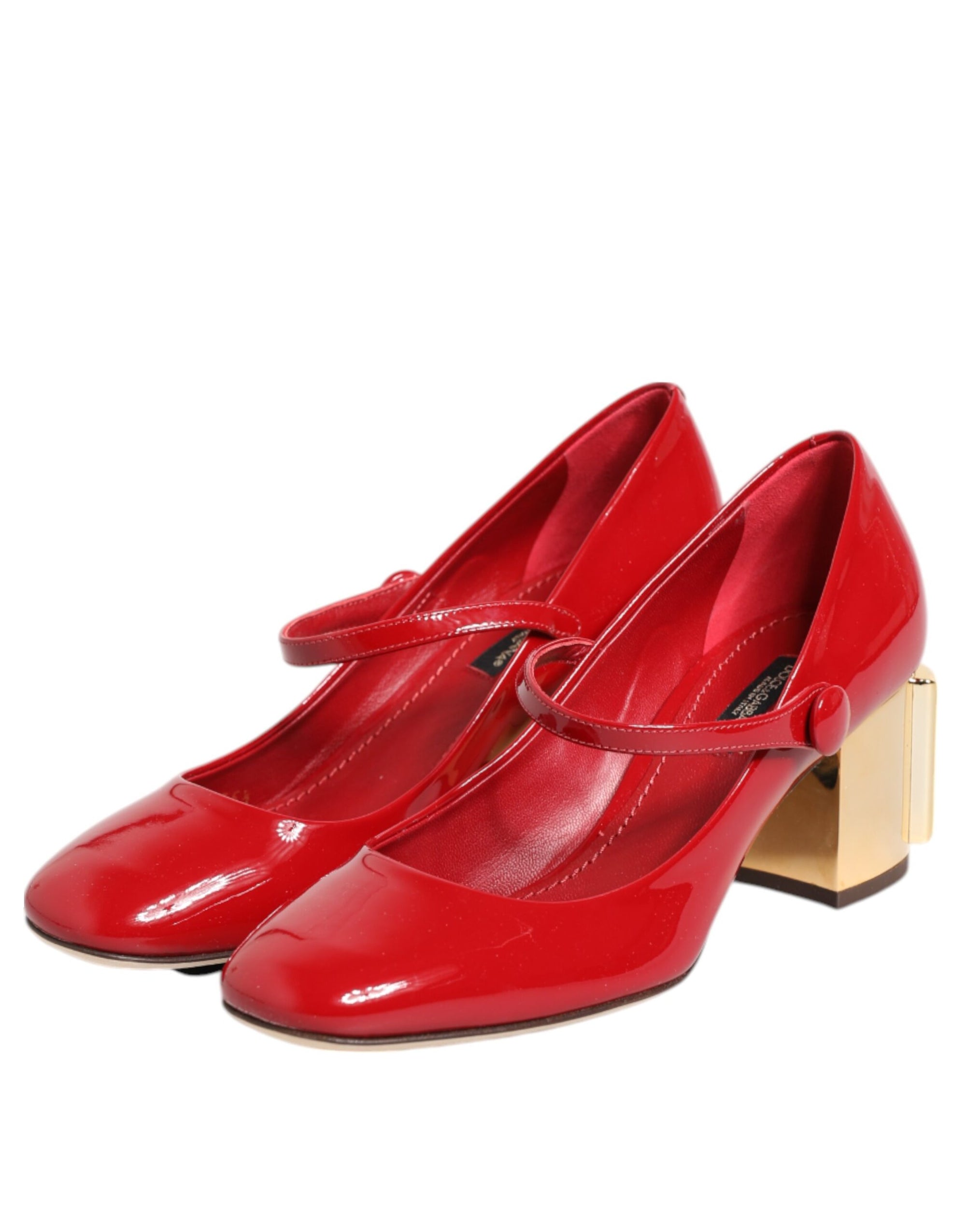 Sandales à talons Dolce &amp; Gabbana en cuir rouge avec logo DG