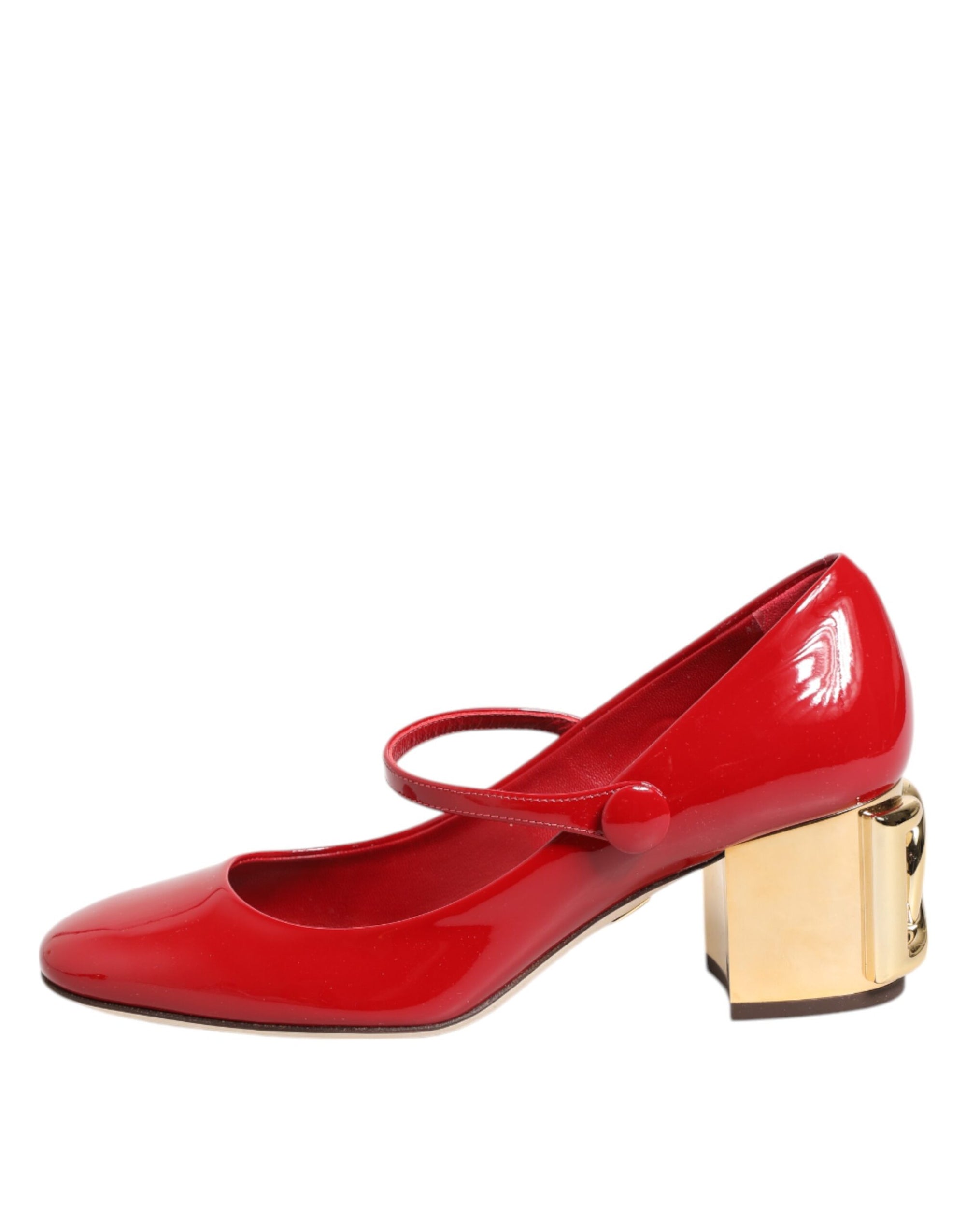 Sandales à talons Dolce &amp; Gabbana en cuir rouge avec logo DG