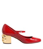 Sandales à talons Dolce &amp; Gabbana en cuir rouge avec logo DG