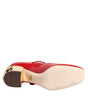 Sandales à talons Dolce &amp; Gabbana en cuir rouge avec logo DG
