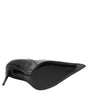 Escarpins à talons zippés en cuir verni noir Dolce &amp; Gabbana