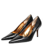 Dolce &amp; Gabbana Black Exotic Leather Stiletto Pumps Shoes