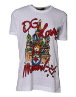 T-shirt ras du cou en coton blanc Dolce & Gabbana DG Loves Moscow