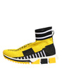Dolce & Gabbana Yellow Black Sorrento Socks Sneakers Shoes