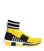 Dolce & Gabbana Yellow Black Sorrento Socks Sneakers Shoes