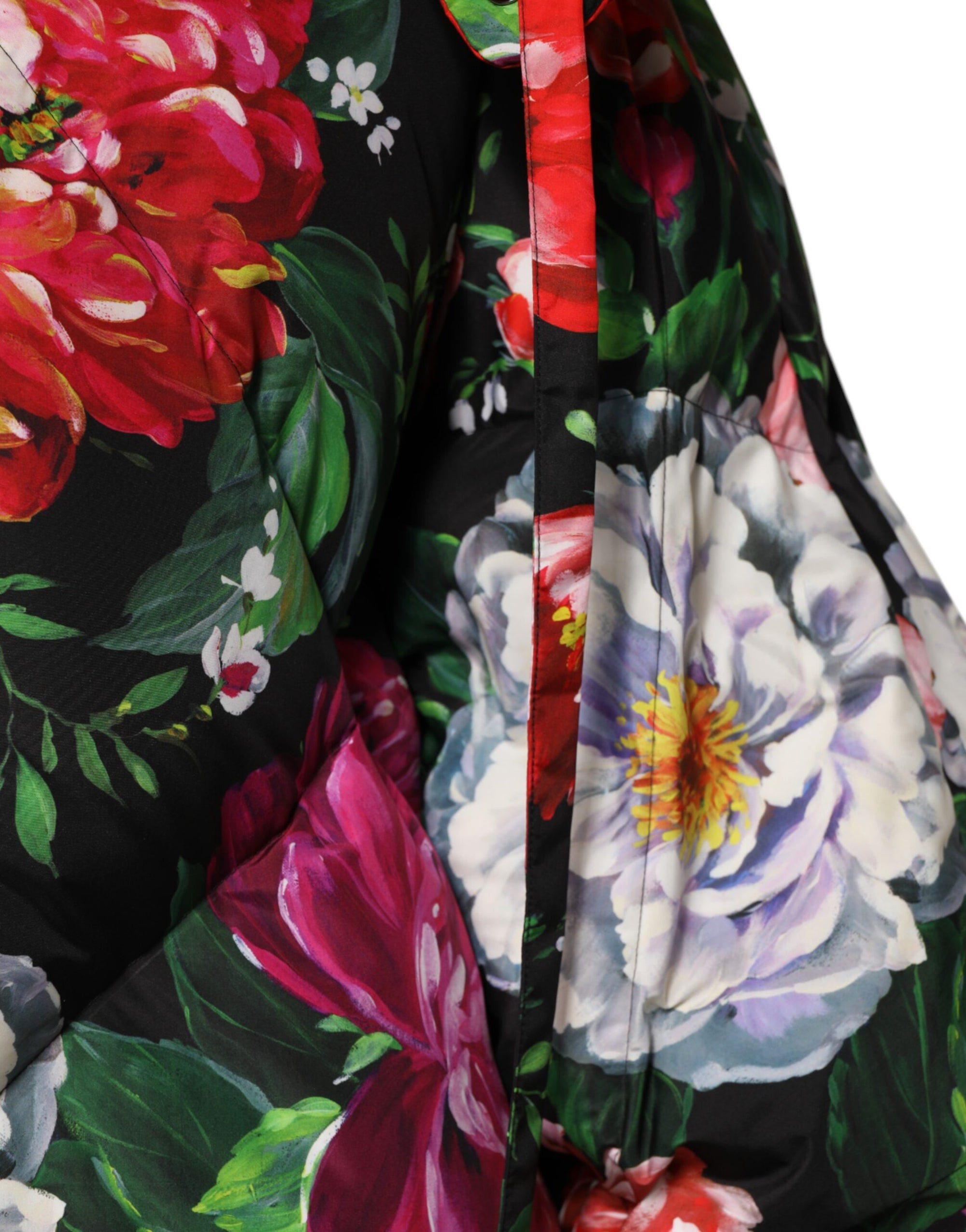 Dolce &amp; Gabbana Doudoune à capuche à fleurs multicolores