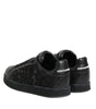 Baskets basses noires en dentelle florale Dolce & Gabbana