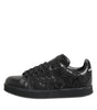 Baskets basses noires en dentelle florale Dolce & Gabbana