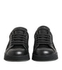 Baskets basses noires en dentelle florale Dolce & Gabbana