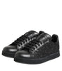 Baskets basses noires en dentelle florale Dolce & Gabbana