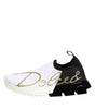Dolce & Gabbana White Black Low Top Sorrento Sneakers Shoes