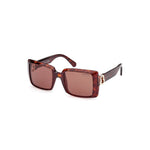Lunettes de soleil pantographes marron Moncler