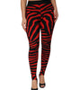 Dolce & Gabbana Black Red Nylon Logo Waisted Leggings Pants