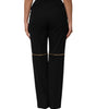 Dolce & Gabbana Black Zip Detailed Wool Straight Leg Pants