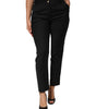Dolce & Gabbana Black Polyester Tapered Women Trouser Pants