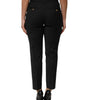Dolce & Gabbana Black Polyester Tapered Women Trouser Pants