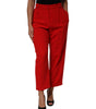 Dolce & Gabbana Red HighWaist Straight Women Trouser Pants